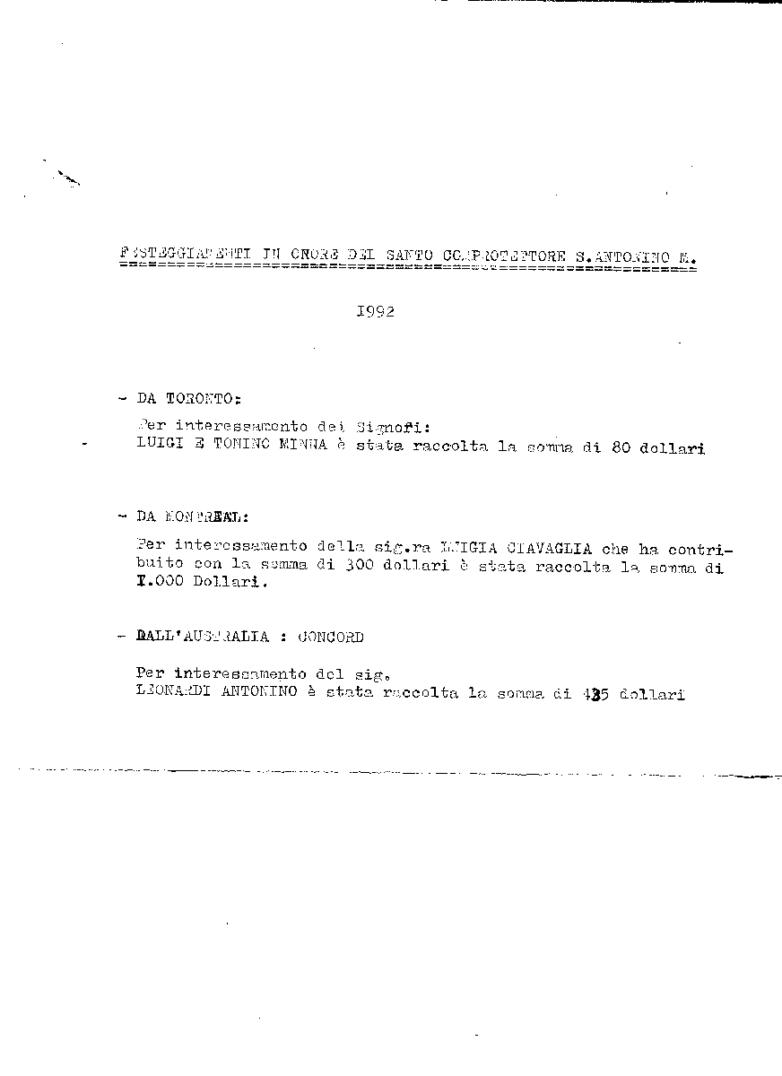 Riepilogo Offerte 1992